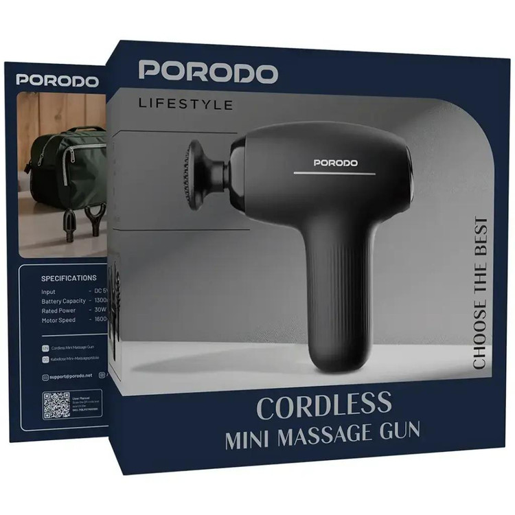 ماساژور برقی پرودو مدل Cordless PDLFSTMG01BK | ۵ سرعته | ۳ ساعت استفاده | ۴ سری ماساژ