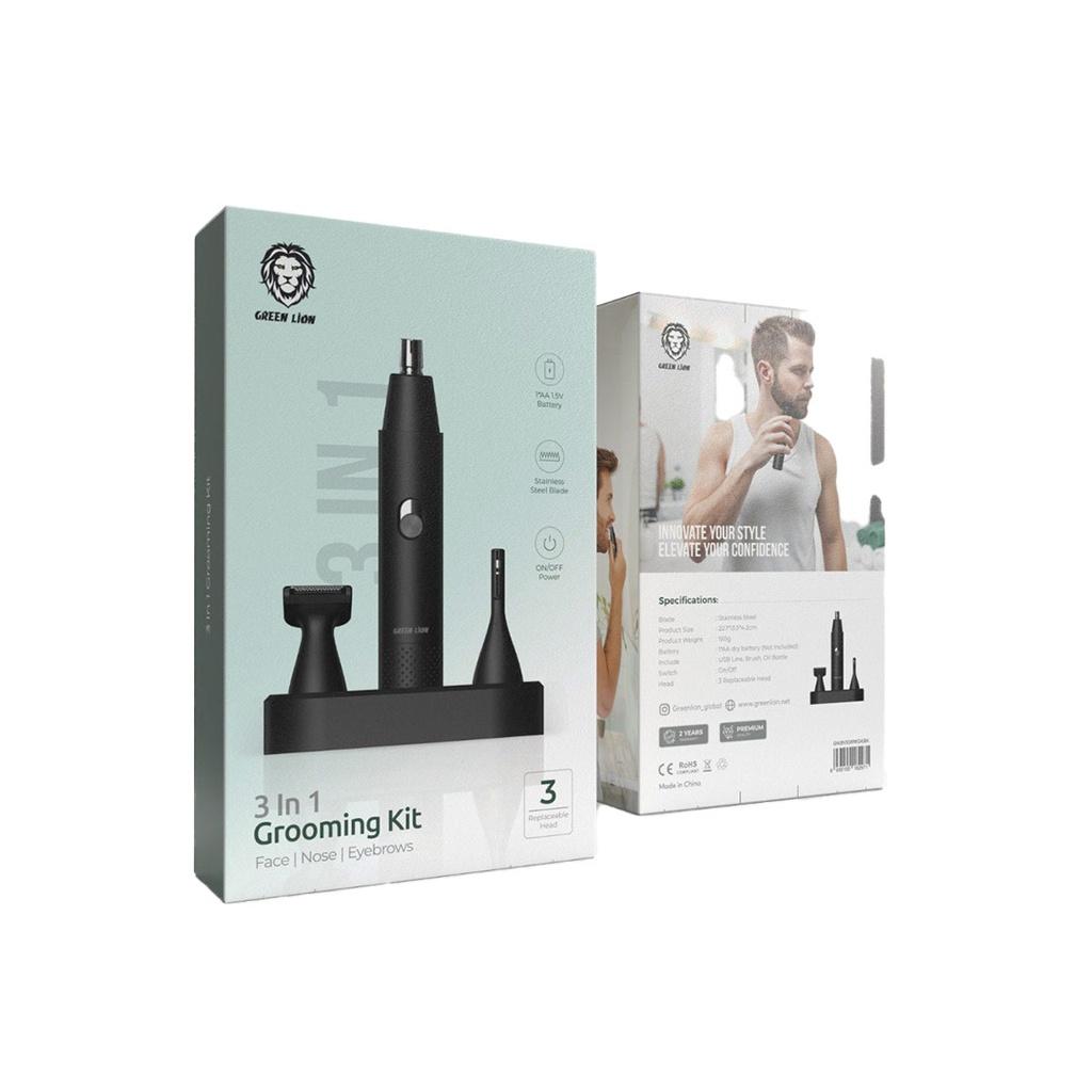 ست اصلاح گرین لاین مدل 3in 1 Grooming Kit | ۳ سری اصلاح | 6500RPM | مناسب صورت، بینی و ابرو